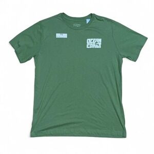 Ocean + Coast Offshore Fishing Tee Lime Green Graphic T-Shirt Large Coastal